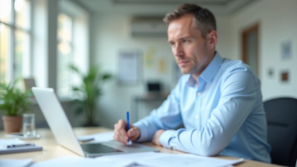 Petr Novotný pracuje s ekonomickými daty a analýzami na svém pracovním stole v kanceláři